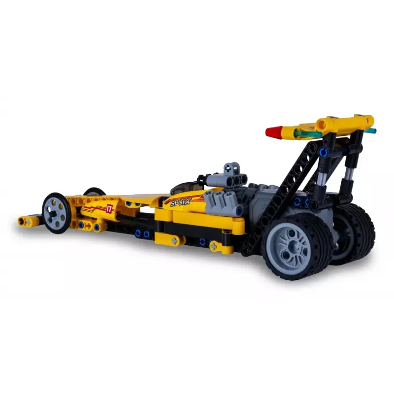 JAMARA CaDA Drag Racing 1:24 rakennuspalikkasarja, keltainen