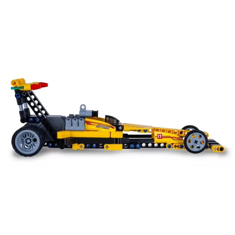 JAMARA CaDA Drag Racing 1:24 rakennuspalikkasarja, keltainen