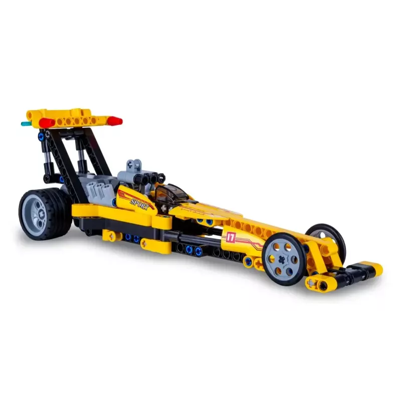 JAMARA CaDA Drag Racing 1:24 rakennuspalikkasarja, keltainen
