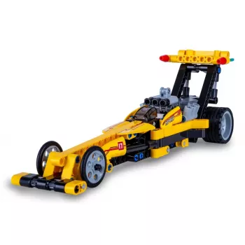 JAMARA CaDA Drag Racing 1:24 rakennussarja, keltainen