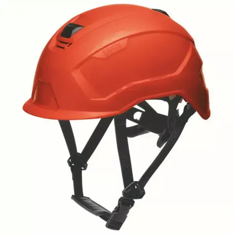 UVEX 9731333 turvakypärä — HDPE-muovi, punainen, säädettävä 51–65 cm