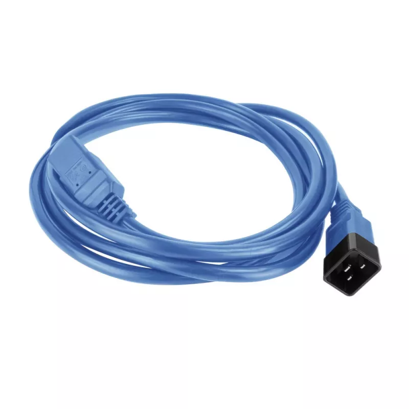 Virtajohto ACT C20–C21 IEC60320 sininen 1 m, 250 V, 16 A