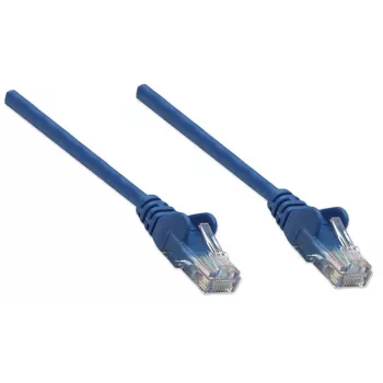 Intellinet verkkopatchkaapeli, Cat6, 3 m, sininen, CCA, U/UTP, PVC, RJ45, kullatut kontaktit, lukituskielisuoja, taittumissuoja, elinikäinen takuu
