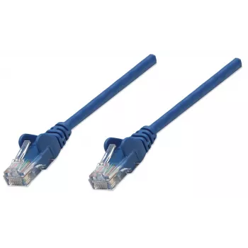 Intellinet verkkopatchkaapeli, Cat6, 1,5 m, sininen, CCA, U/UTP, PVC, RJ45, kullatut kontaktit, lukituskielisuoja, taittumissuoja, elinikäinen takuu