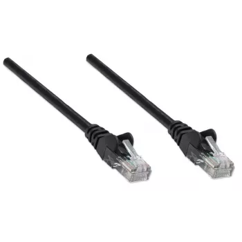 Intellinet verkkokaapeli, Cat5e, 3 m, musta, CCA, U/UTP, PVC, RJ45, kullatut kontaktit, lukituskielen suoja, valettu taittumissuoja, elinikäinen takuu