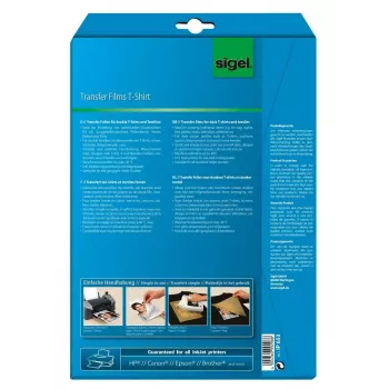 Vaatteiden siirtokuva-paperi Sigel IP653