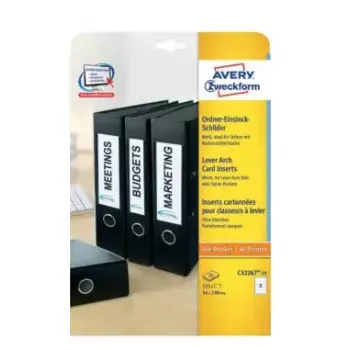 Avery Zweckform C32267-25 kansiotarrat 54 x 190 mm, valkoinen