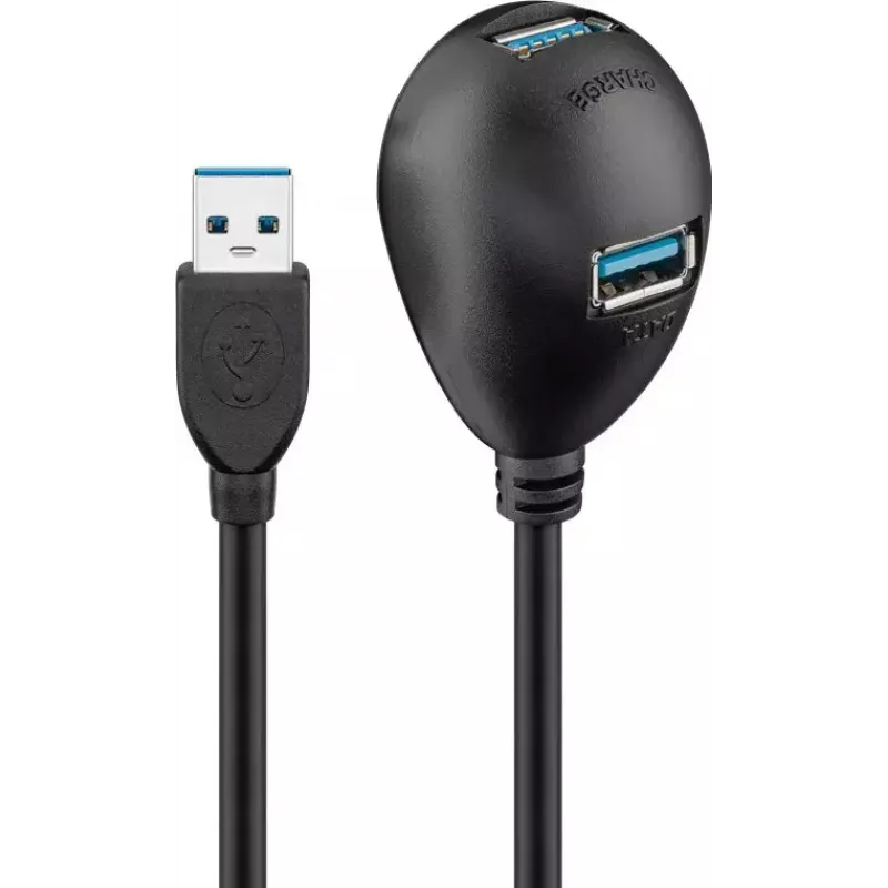 USB 3.0 -jatkokaapeli Goobay 95918 musta