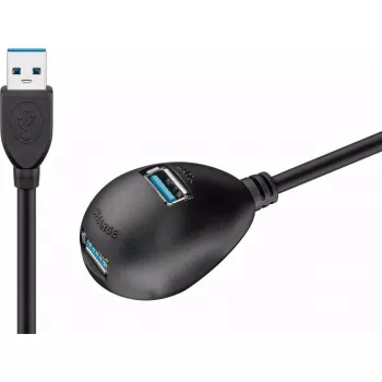 USB 3.0 -jatkokaapeli Goobay 95918 musta