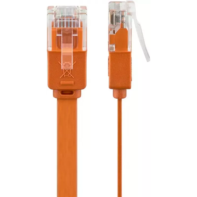 Litteä verkkokaapeli Goobay CAT 6 U/UTP oranssi 1,5 m