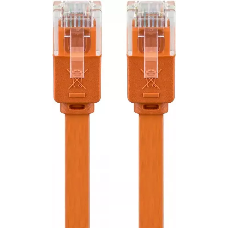 Litteä verkkokaapeli Goobay CAT 6 U/UTP oranssi 1,5 m