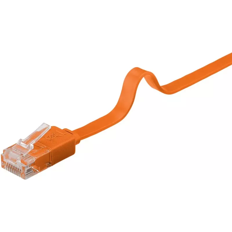 Litteä verkkokaapeli Goobay CAT 6 U/UTP oranssi 1,5 m