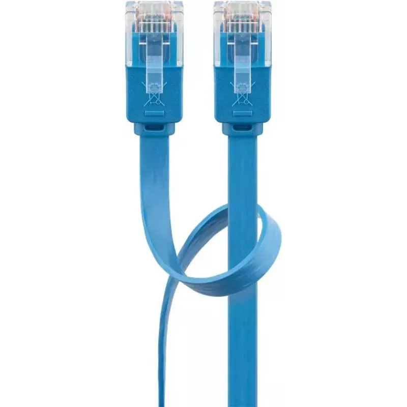 Litteä verkkokaapeli Goobay CAT 6 5 m U/UTP sininen