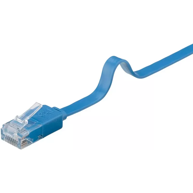 Litteä verkkokaapeli Goobay CAT 6 5 m U/UTP sininen