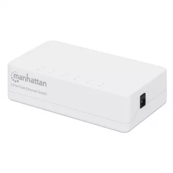 Manhattan 5-porttinen Fast Ethernet -kytkin, muovi, kolmen vuoden takuu, laatikko