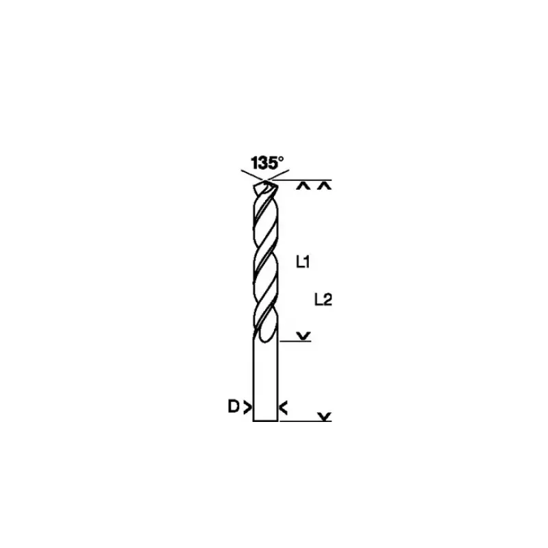 Bosch HSS-metallispiraaliporanterä 2,5 mm, 95 mm, DIN 340, 5 kpl (2608596810)