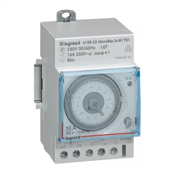 Legrand 412823 analoginen DIN-kiskoajastin, 230 V, 16 A/250 V