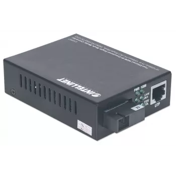 Intellinet Fast Ethernet WDM kaksisuuntainen yksimuotomediamuunnin, 10/100Base-Tx - 100Base-Fx (SC) yksimuoto, 20 km, WDM (Rx1550/Tx1310)