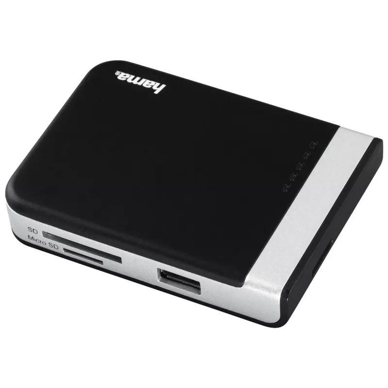 Hama 00054546 kortinlukija USB 3.2 Gen 1 (3.1 Gen 1) Type-A/Type-C musta, hopea