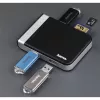Hama 00054546 kortinlukija USB 3.2 Gen 1 (3.1 Gen 1) Type-A/Type-C musta, hopea