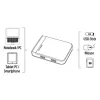 Hama 00054546 kortinlukija USB 3.2 Gen 1 (3.1 Gen 1) Type-A/Type-C musta, hopea