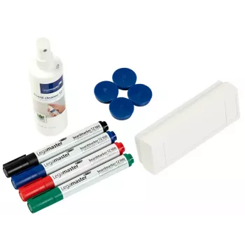Tarvikesarja valkotauluille Legamaster basic 10-osainen, yhteensopiva Legamaster UNIVERSAL -tuotteen kanssa, monivärinen, 225×45×255 mm