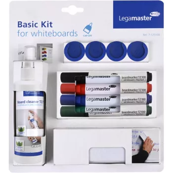 Tarvikesarja valkotauluille Legamaster basic 10-osainen, yhteensopiva Legamaster UNIVERSAL -tuotteen kanssa, monivärinen, 225×45×255 mm
