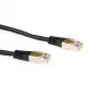 ACT musta 3 metrin LSZH SFTP CAT6 -verkkokaapeli RJ45-liittimillä