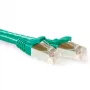 ACT vihreä 0,5 metrin SFTP CAT6A -verkkokaapeli ilman lukituskielekettä RJ45-liittimillä