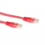 ACT punainen 0,25 metrin U/UTP CAT6 -verkkokaapeli RJ45-liittimillä