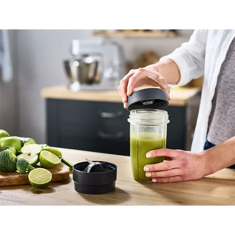 Kenwood KAH740PL Smoothie 2GO tehosekoittimen lisäosa, 2 x 0,6 L, harmaa