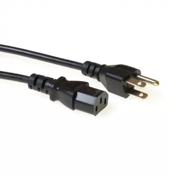 ACT Powercord virtajohto USA-pistoke – C13 musta 2,5 m