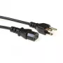 ACT Powercord virtajohto USA-pistoke – C13 musta 2,5 m