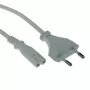 Virtajohto euro-pistoke - C7-liitin valkoinen 3 m ACT Powercord AK5241