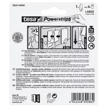 Pyyhekoukku TESA 58261-00000 sisäkäyttöön metallinen 1 kpl