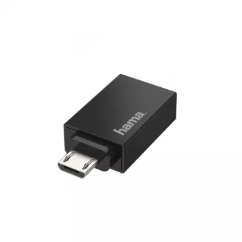 Hama 00200307 kaapeliadapteri Micro-USB USB Type-A musta