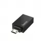 Hama 00200307 kaapeliadapteri Micro-USB USB Type-A musta