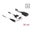 DeLOCK Easy 45 DisplayPort 4K 60 Hz -moduuli DC-syötöllä 2,1 x 5,5 mm