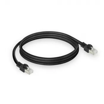 ACT musta 7 metriä S/FTP CAT7 PUR flex -patchkaapeli ilman lukituskieltä RJ45-pistokkeilla (CAT6A-yhteensopiva)