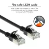 ACT musta 7 metriä LSZH U/FTP CAT6A datacenter slimline -patchkaapeli RJ45-pistokkeilla