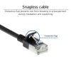 ACT musta 10 metriä LSZH U/FTP CAT6A datacenter slimline -patchkaapeli lukituskielettömillä RJ45-pistokkeilla