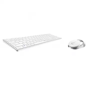 Rapoo 9750M näppäimistö ja hiiri langaton Bluetooth QWERTZ saksa valkoinen