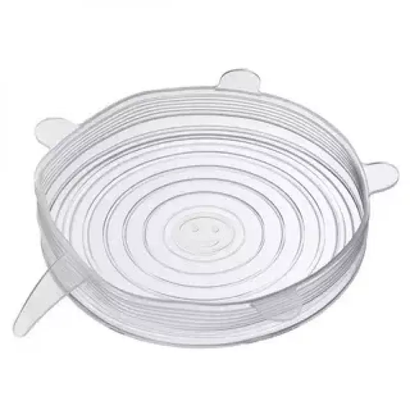 Ruokapeitteet Westmark 23272260 - läpinäkyvät silikonikannet, 6 kpl