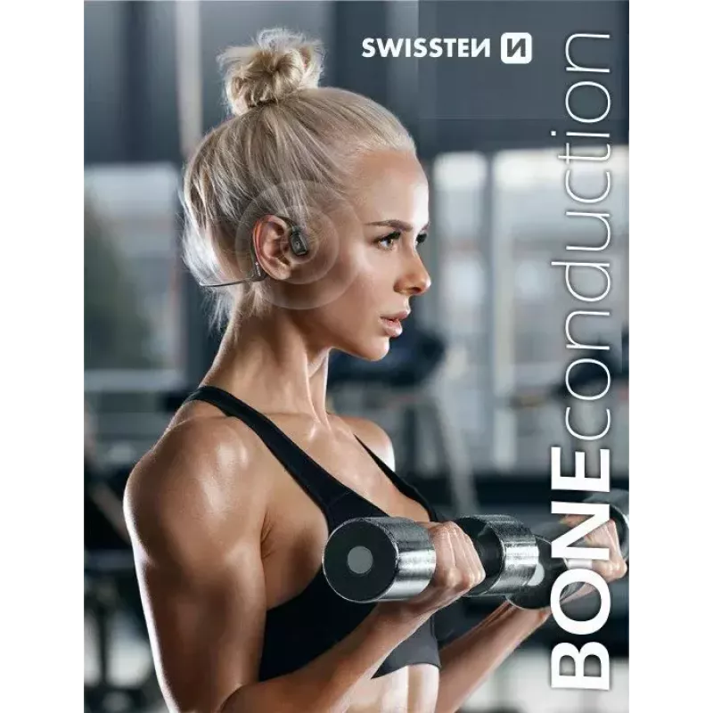 Kuulokkeet Swissten luujohde Bluetooth V5.0 musta
