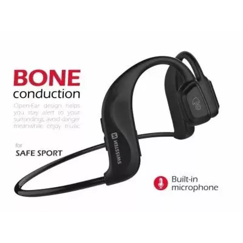 Kuulokkeet Swissten luujohde Bluetooth V5.0 musta