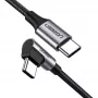 Ugreen 50123 USB-kaapeli USB 2.0 1 m USB-C musta, hopea