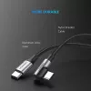 Ugreen 50123 USB-kaapeli USB 2.0 1 m USB-C musta, hopea
