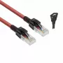 ACT punainen 1 metri U/UTP CAT6A LSZH lukittava patch-kaapeli snagless RJ45-liittimillä