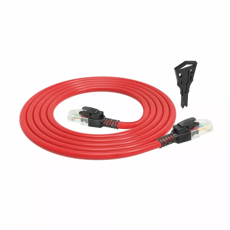 ACT punainen 5 metriä U/UTP CAT6A LSZH lukittava patch-kaapeli ilman salpavarustusta RJ45-liittimillä