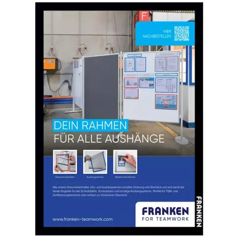 Taulujen kehys Franken AR15102 A3 musta 470x10x650mm 2 kpl
